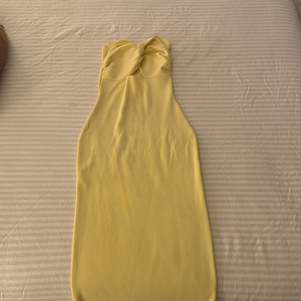REVOLVE Strapless Yellow Dress